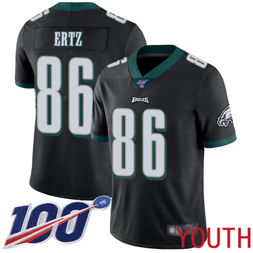 Youth Philadelphia Eagles #86 Zach Ertz Black Alternate Vapor Untouchable NFL Jersey Limited Player Season